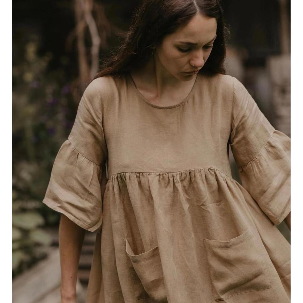 The simple folk the sage dress small organic linen